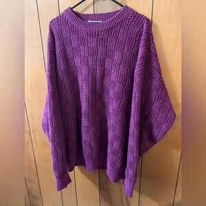 Weekends Autumn Winter Thick Long Wool Sweater Pullover Top Women Size XL EUC